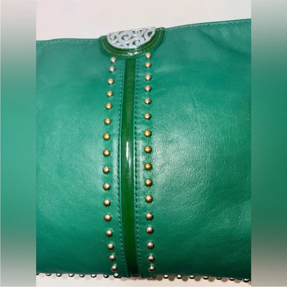 💚 Brighton Emerald Green Leather Crossbody